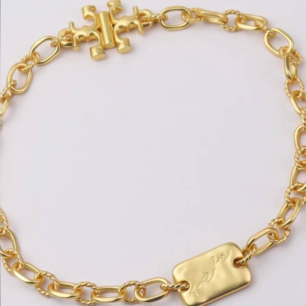 Tory Burch Signature Bar Chain Gold Necklace - Picture 4 of 4